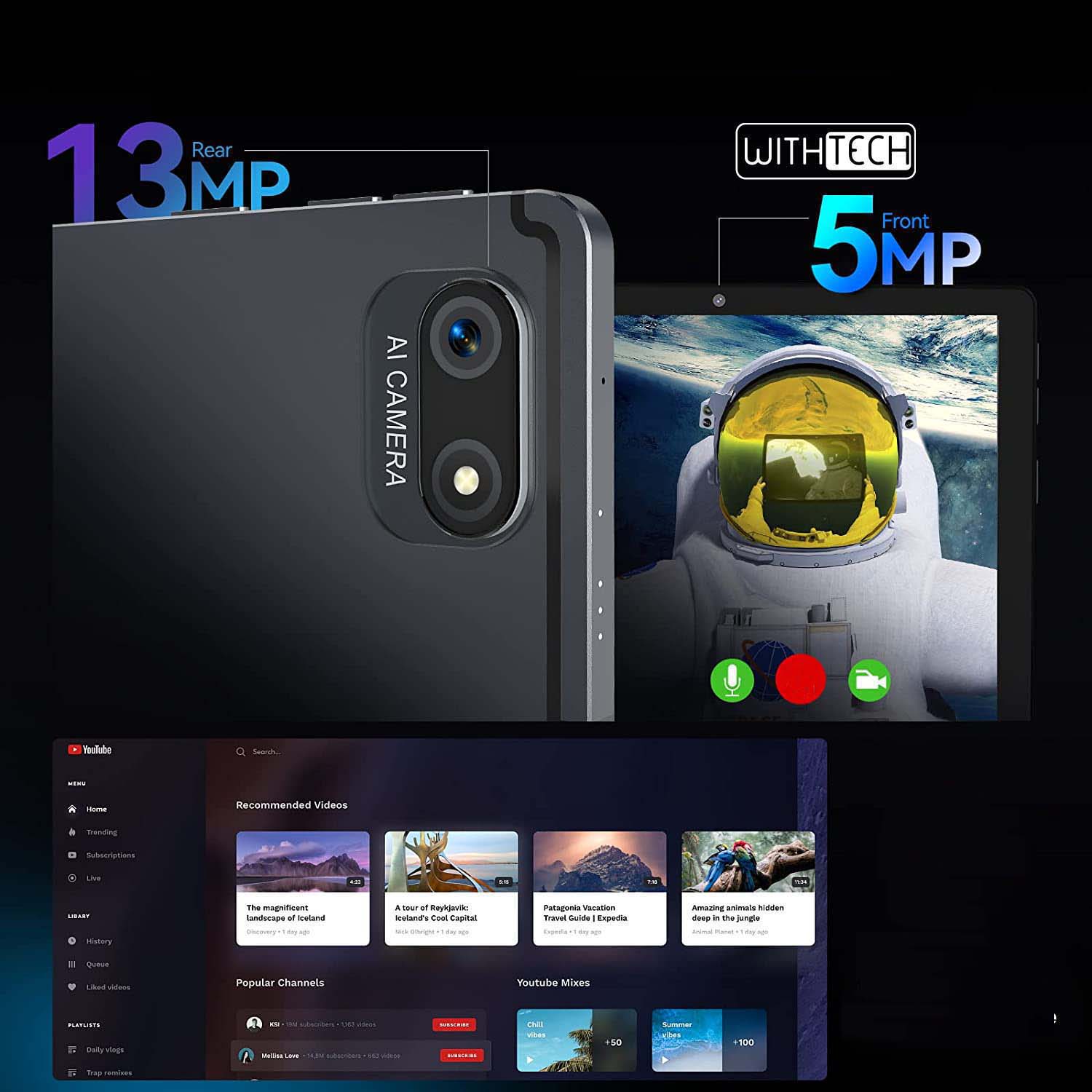 Withtech CIS Edison X Game Deca core 10' 8/128GB 4G  Negra